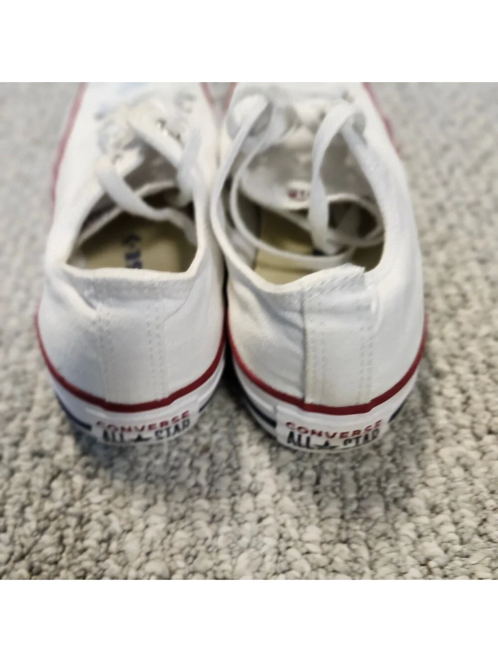 Converse All Star White Low Top Sneakers Size 8 Women's